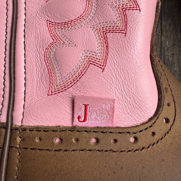 Justin Brown & Pink L9901 Gypsy Western Boot with Bay Apache in Women's 9B - Picture 7 of 12